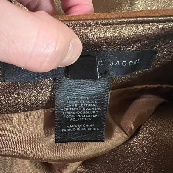 Metallic Lamb Leather Skirt - Marc by Marc Jacobs "Partridge" - Picture 5 of 5